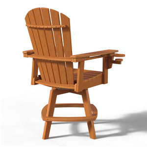 Heritage Ridge Adirondack Swivel Counter Chair With Cup Holder