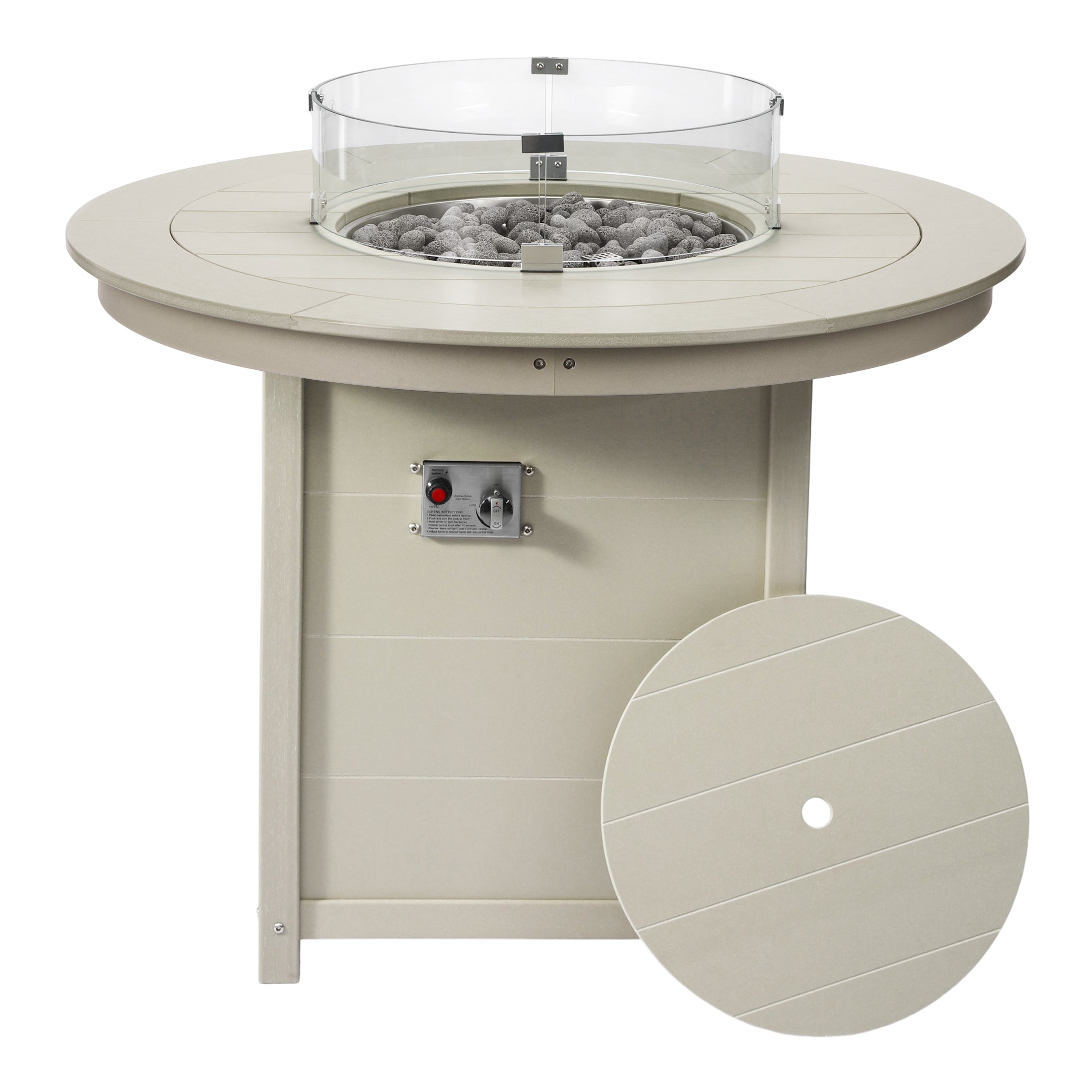 Sedona Round 47" Counter Fire Pit Table Top