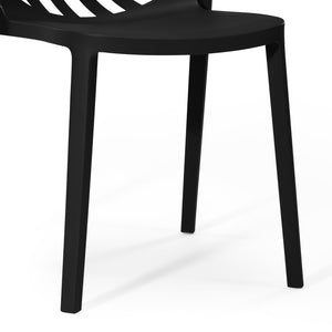 Patio Stacking Dining Side Chair (Set of 2)