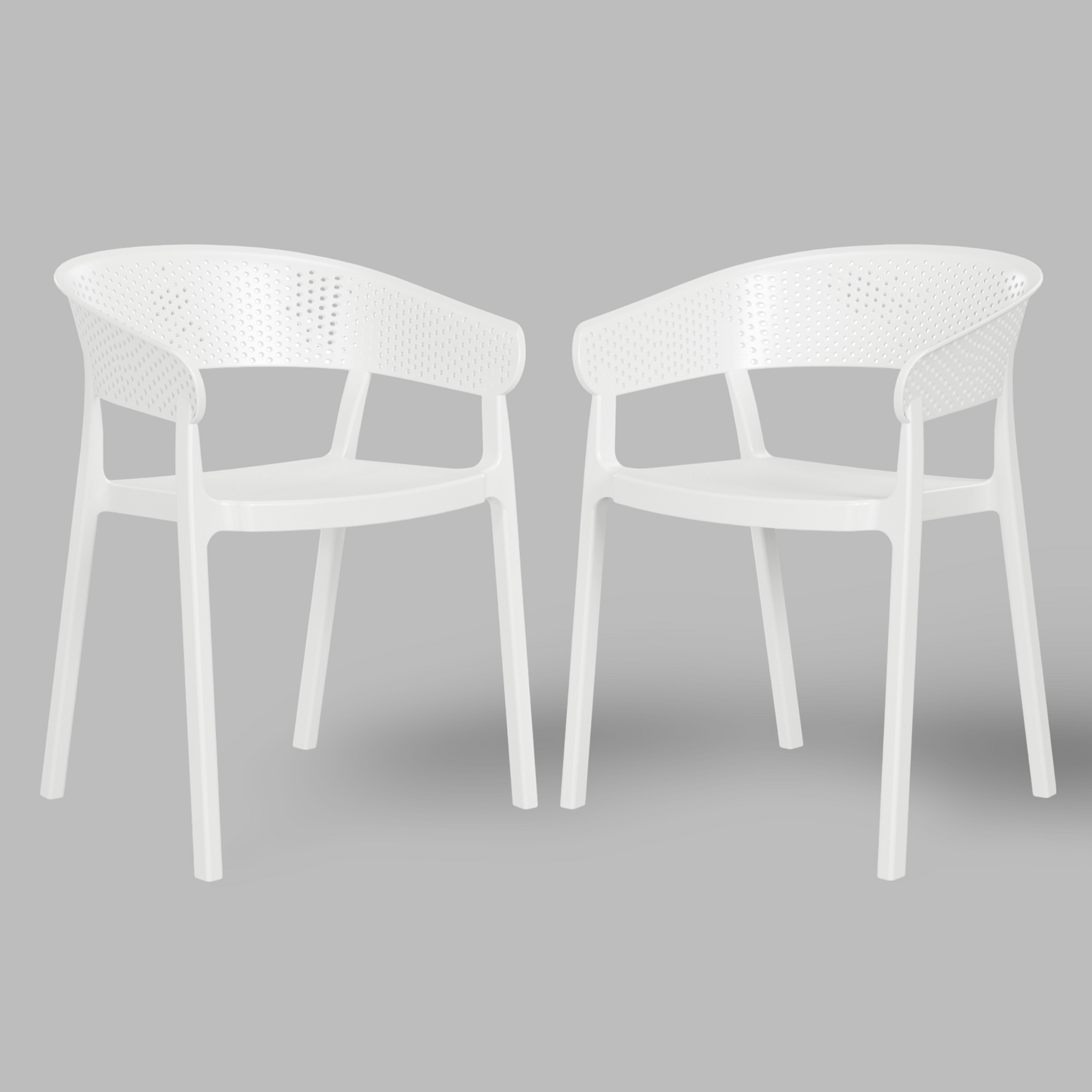 POLYTRENDS™ Copenhagen Luftig All-Weather Indoor/Outdoor Stackable Dining Armchair (Set of 2)