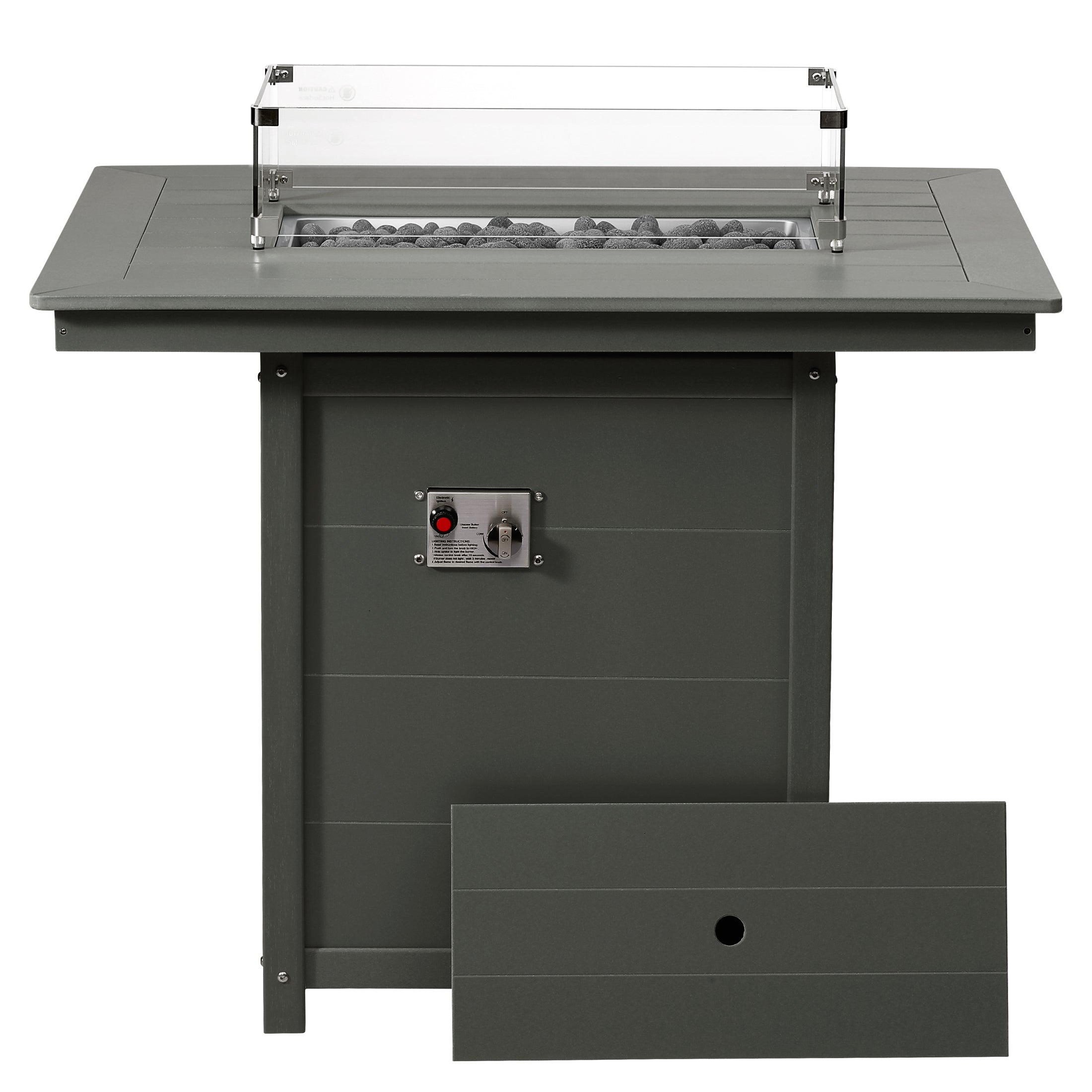 Sedona Rectangular 34" X 46" Counter Fire Pit Table