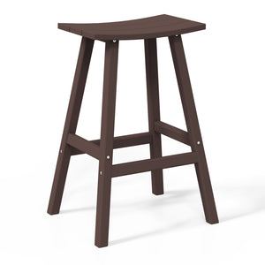 Stockholm All-Weather Outdoor Saddle Bar Stool (29" Height)