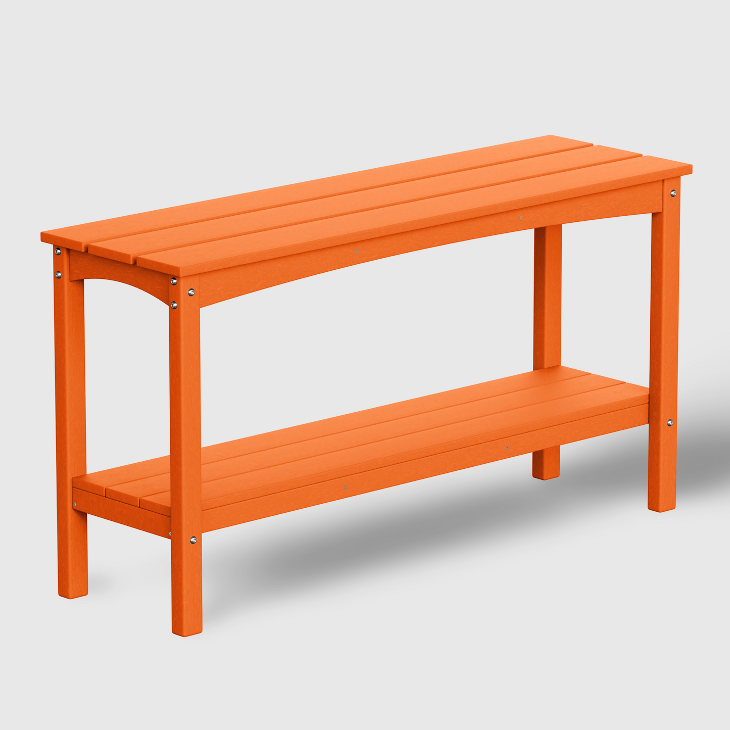 POLYTRENDS™ Tuscany All-Weather Outdoor Two Shelf Patio Bar Console Table (55" Wide)