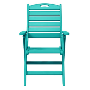 Aarhus All-Weather Outdoor Patio Folding Tall Back Dining Chair (38" High)
