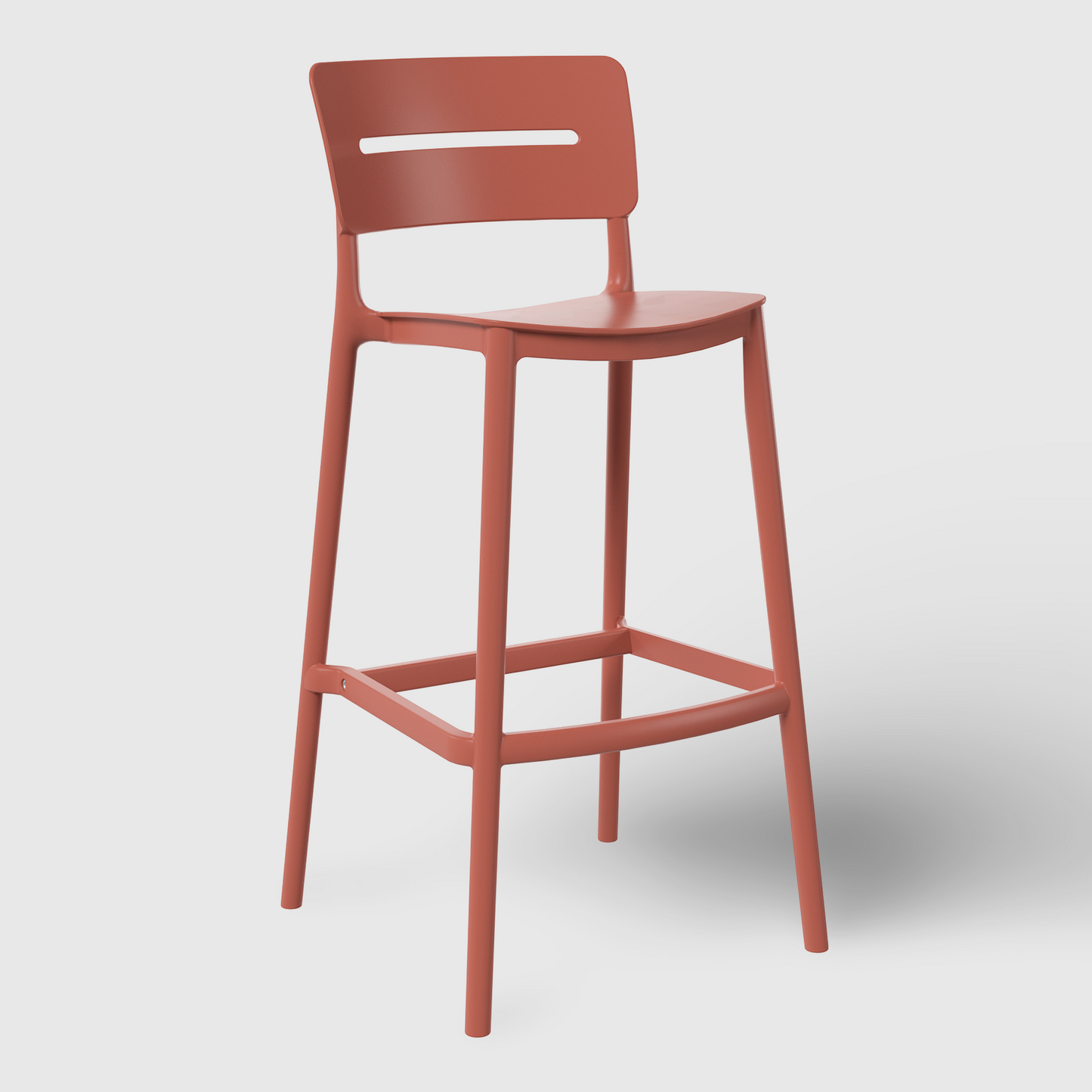 POLYTRENDS™ Copenhagen Lys Indoor Stackable Bar Stool, 29.5" Seat Height (Set of 2)