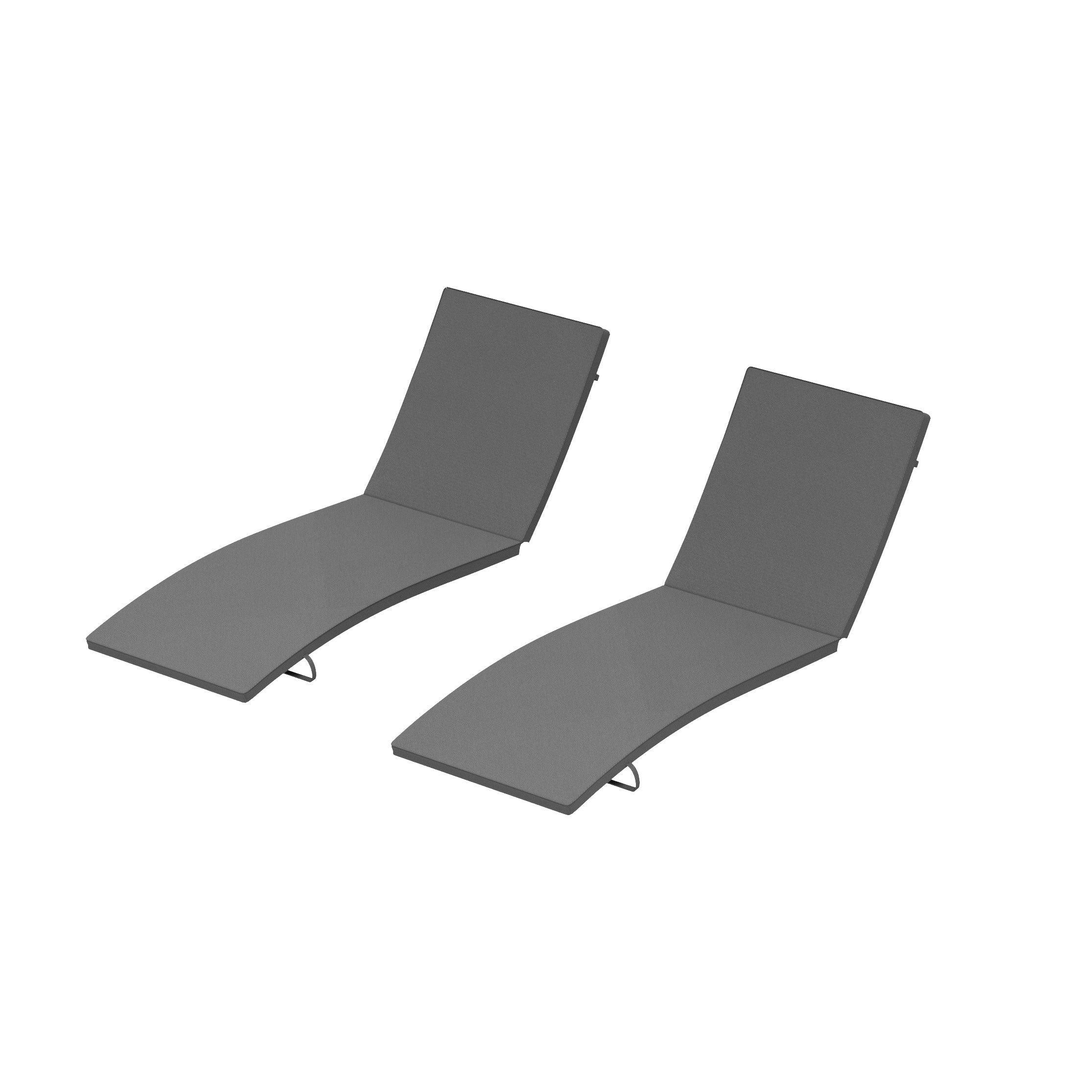 Outdoor Patio Chaise Lounge Cushion (Set of 2)