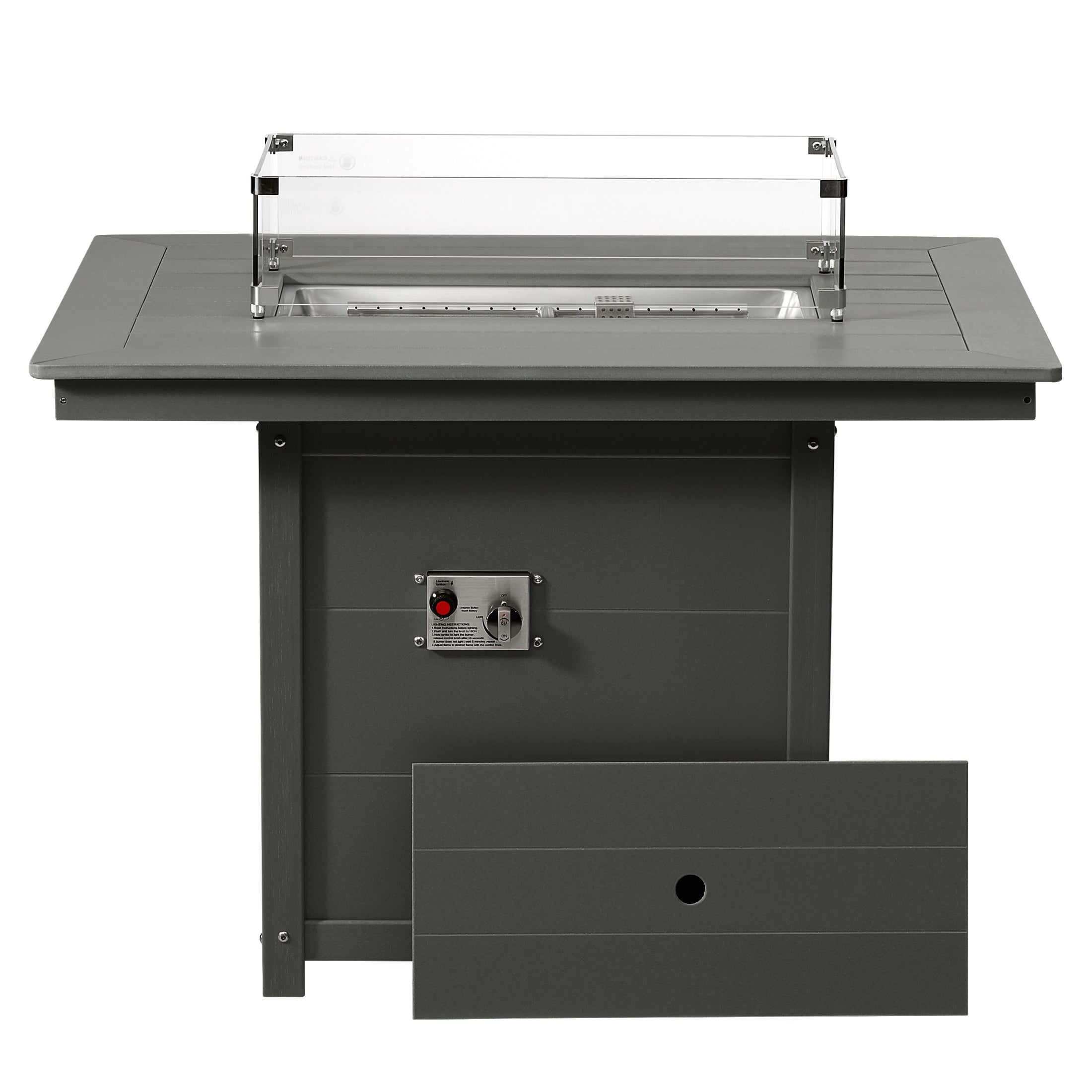 Sedona Rectangular 34" X 46" Dining Fire Pit Table