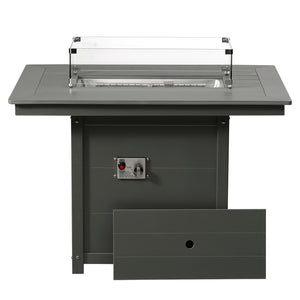 Sedona Rectangular 34" X 46" Dining Fire Pit Table
