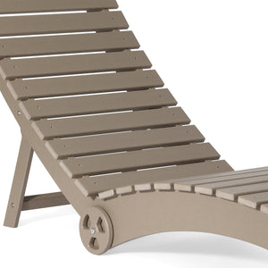 Key West Folding Pool Lounge Chair with Wheels