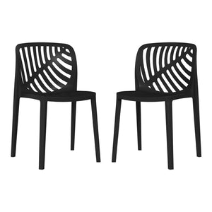 Patio Stacking Dining Side Chair (Set of 2)