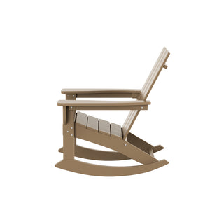Malibu Modern All-Weather Outdoor Rocking Adirondack Chair