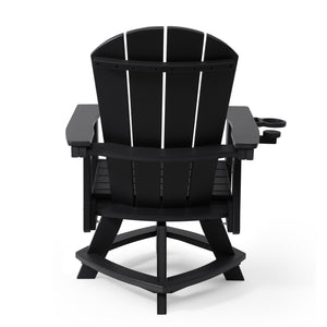 Adirondack Swivel Dining Chair with Cup Holder With Cup Holder