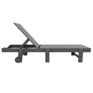 Malibu Modern All-Weather Outdoor Reclining Sun Lounger With Wheels