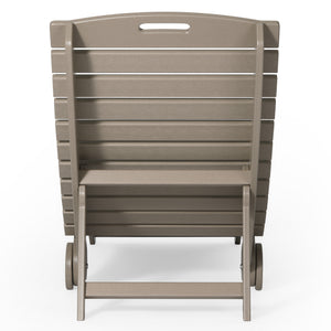 Key West Folding Pool Lounge Chair with Wheels