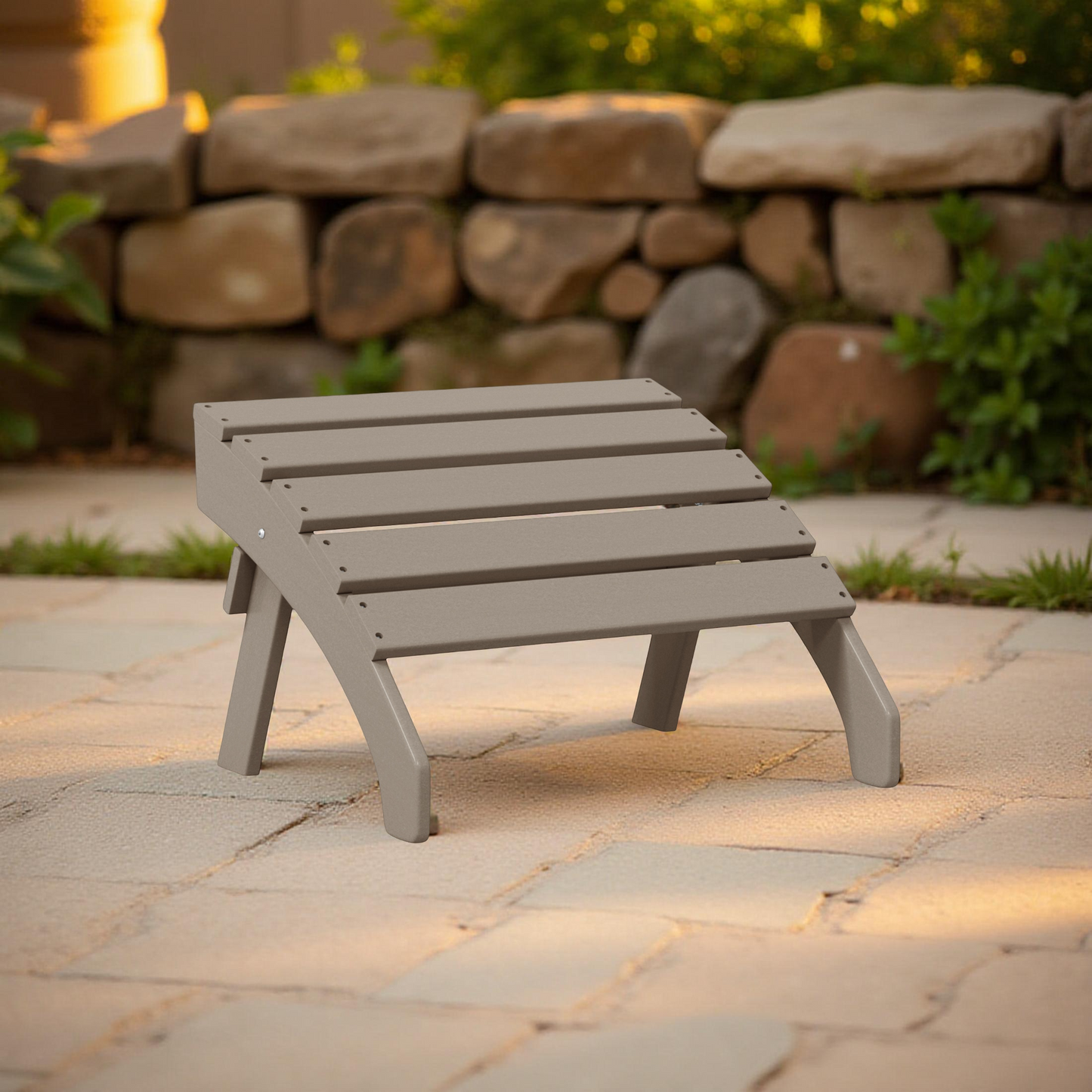 POLYTRENDS™ Westport All-Weather Outdoor Adirondack Folding Foot Rest/Ottoman