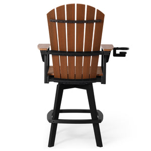 Heritage Ridge Adirondack Swivel Bar Chair With Cup Holder