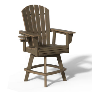Heritage Ridge Adirondack Swivel Counter Chair With Cup Holder