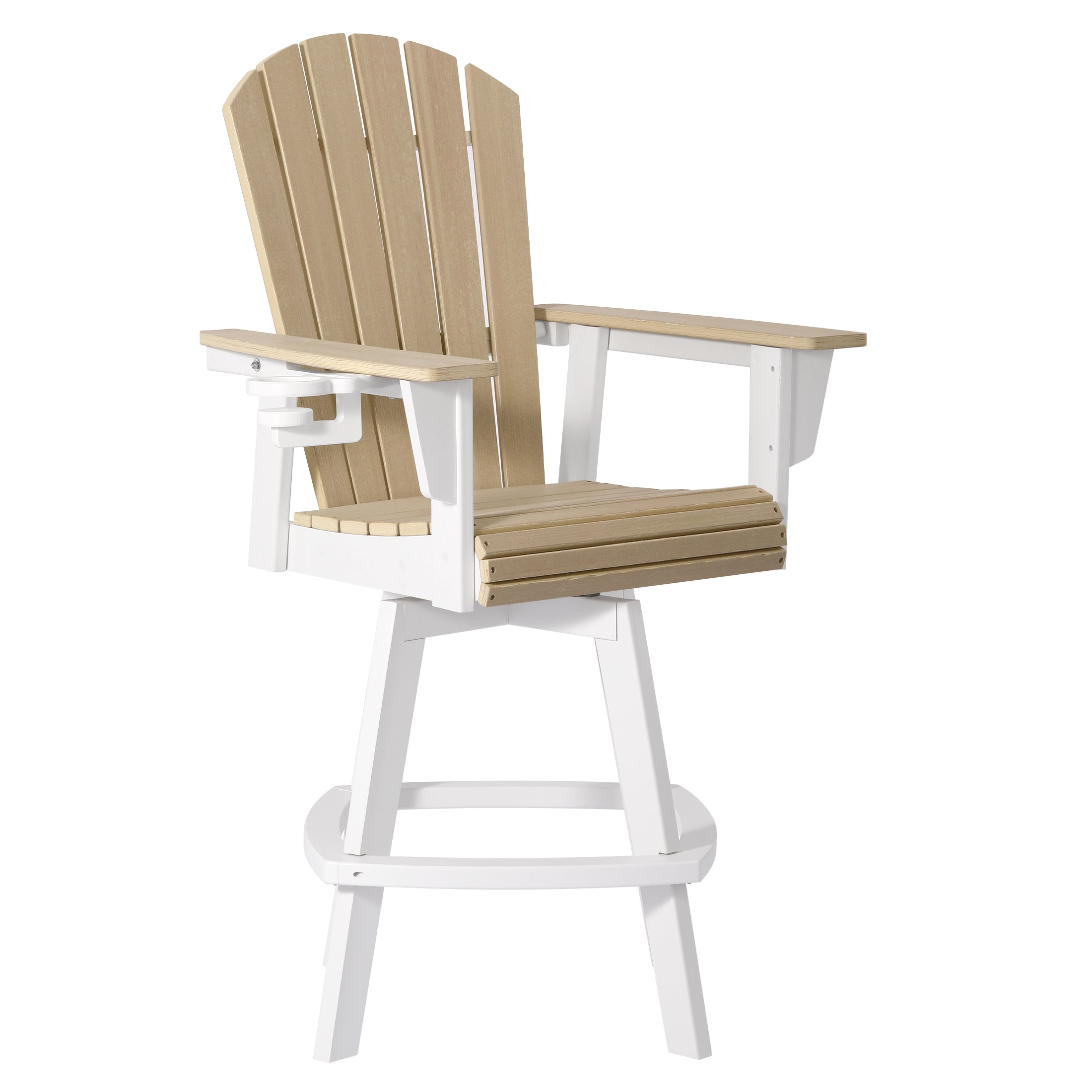 Heritage Ridge Adirondack Swivel Bar Chair With Cup Holder