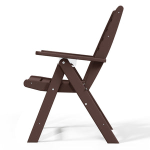 Aarhus All-Weather Outdoor Patio Folding Tall Back Dining Chair (38" High)