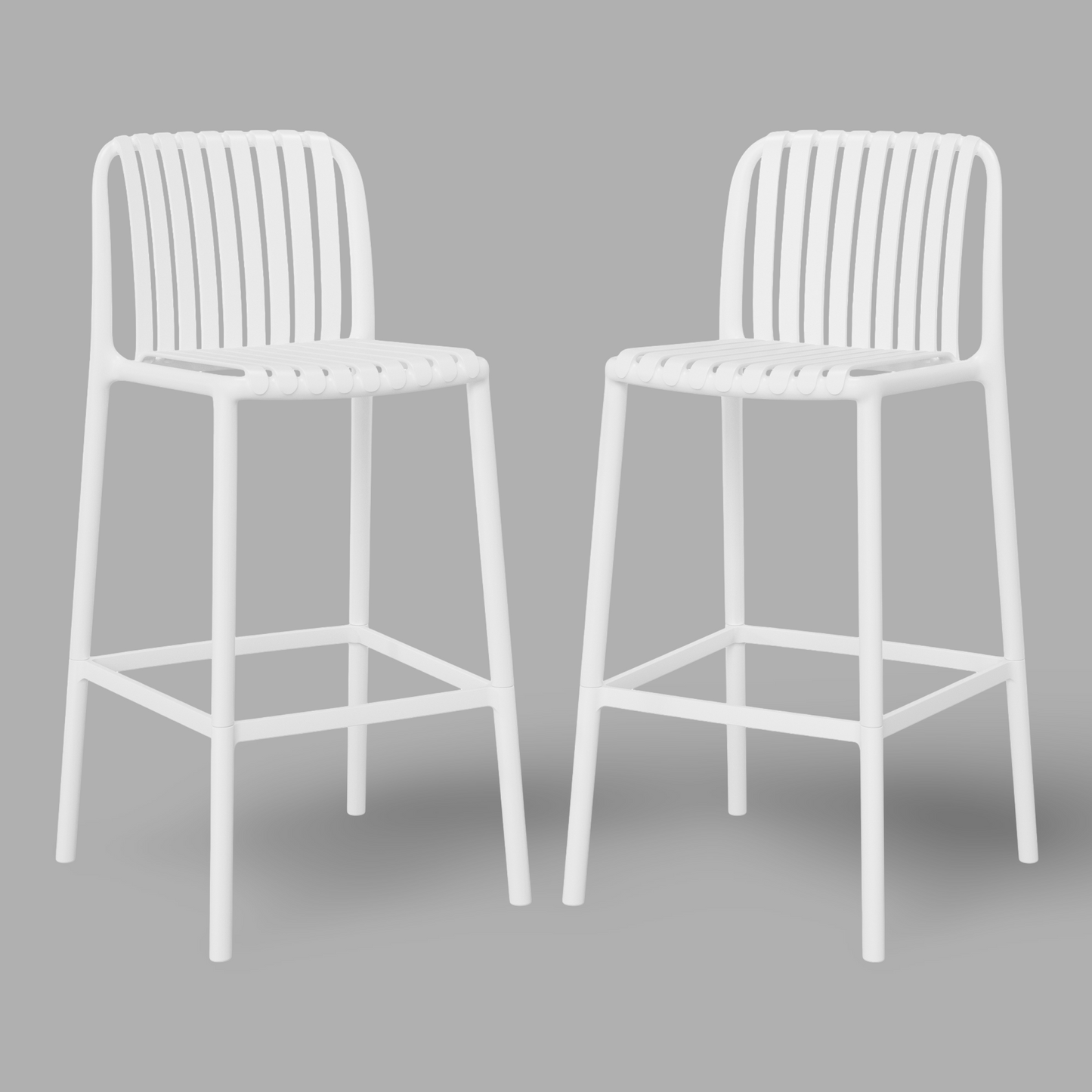 POLYTRENDS™ Copenhagen Allé Tårn All-Weather Indoor/Outdoor Convertible Bar Stool (Set of 2)