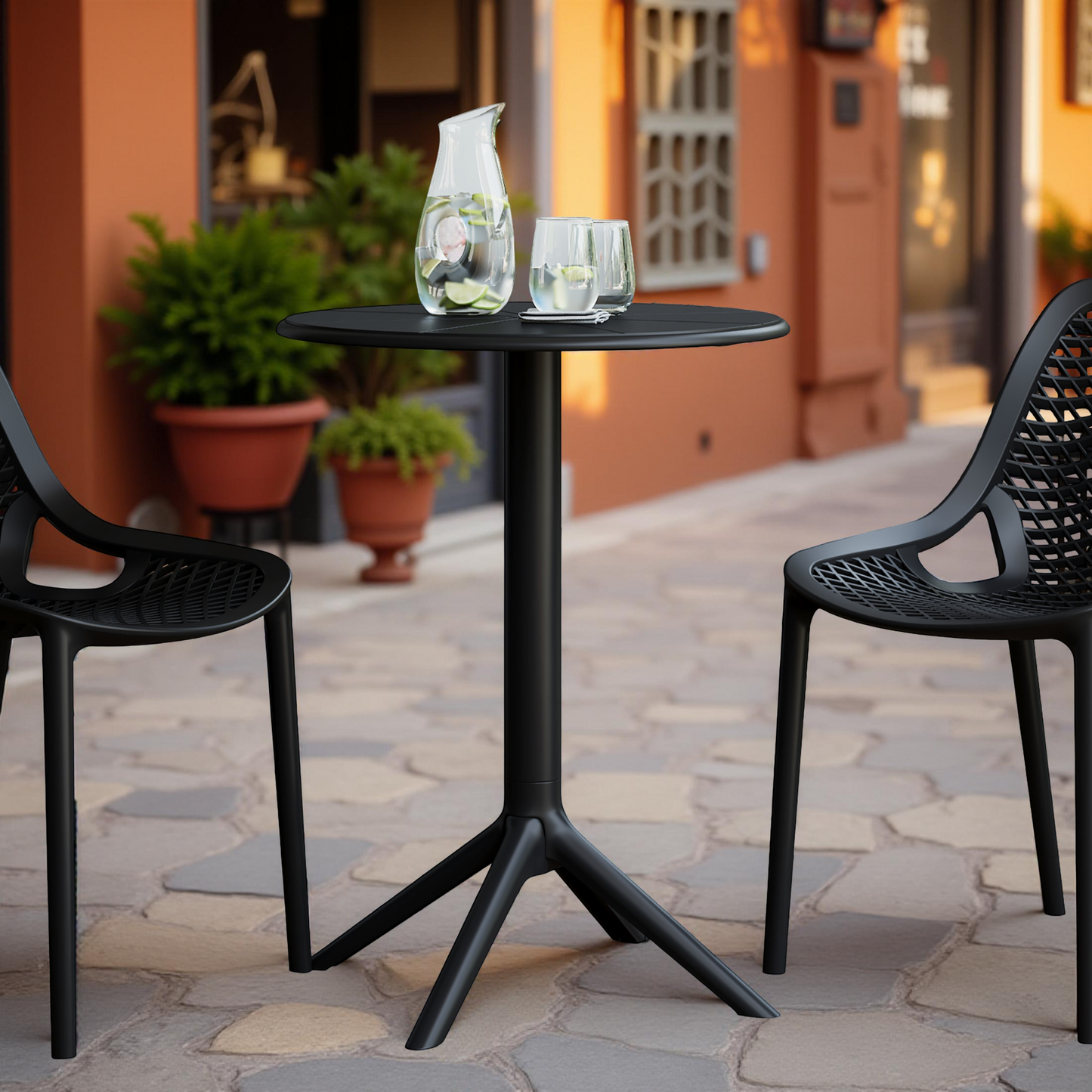 POLYTRENDS™ Copenhagen Solstråle All-Weather Indoor/Outdoor Round Bistro Table (23.5" Table Top)
