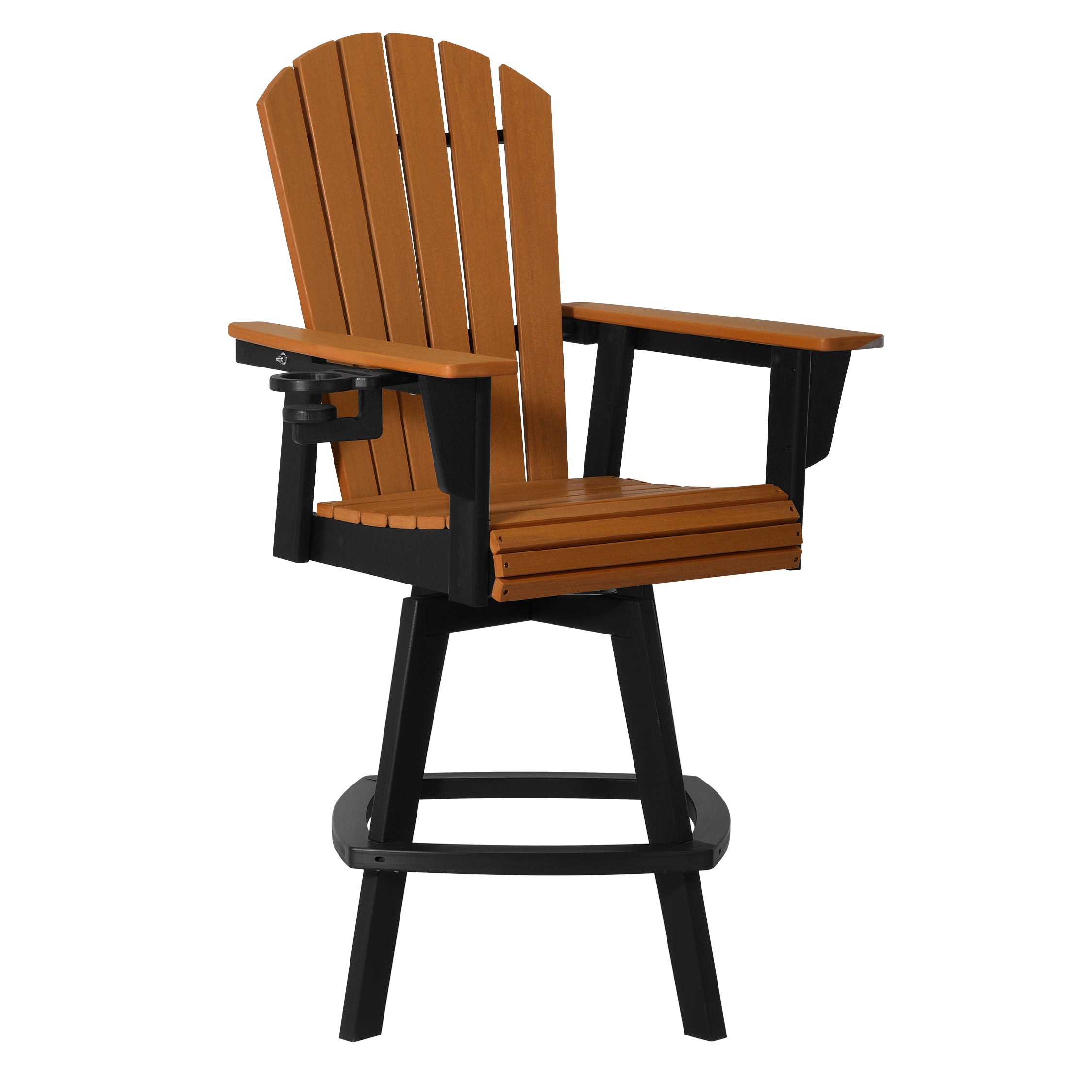 Heritage Ridge Adirondack Swivel Bar Chair With Cup Holder