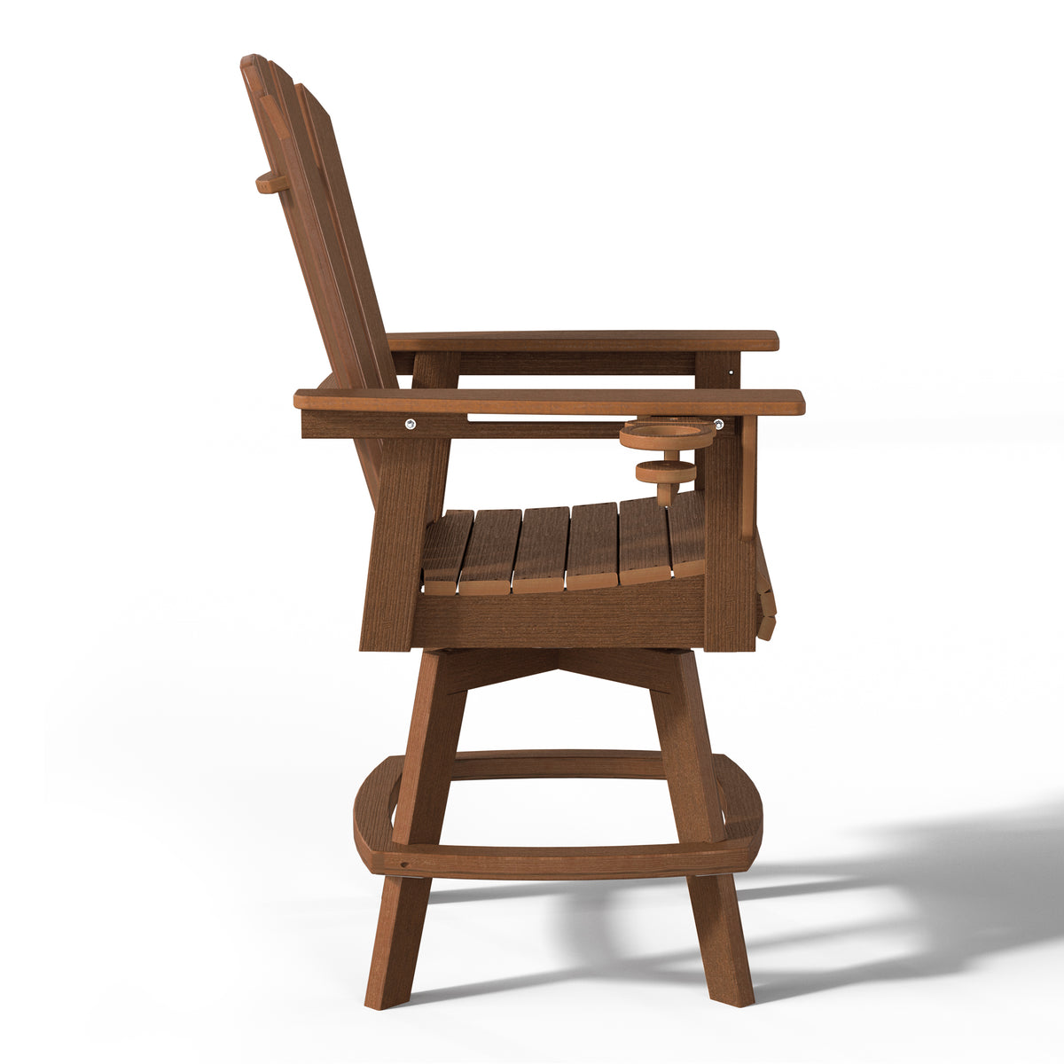 Heritage Ridge Adirondack Swivel Counter Chair With Cup Holder