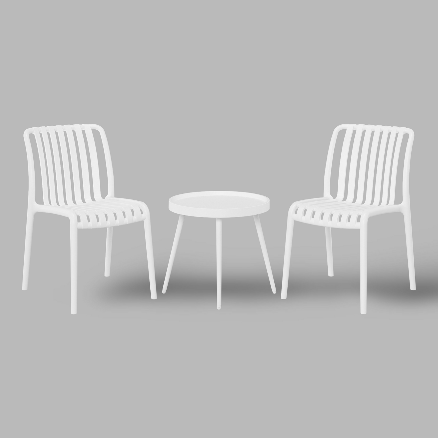POLYTRENDS™ Copenhagen Allé Indoor Stackable Patio Set (2 Chairs, 1 Table)