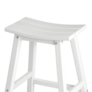 Stockholm All-Weather Outdoor Saddle Counter Stool (24" Height)