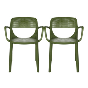 Polyform Stacking Dining Arm Chair (Set of 2)