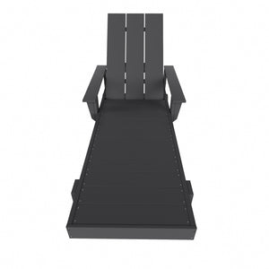 Malibu Modern All-Weather Outdoor Reclining Sun Lounger With Arm Rests & Wheels