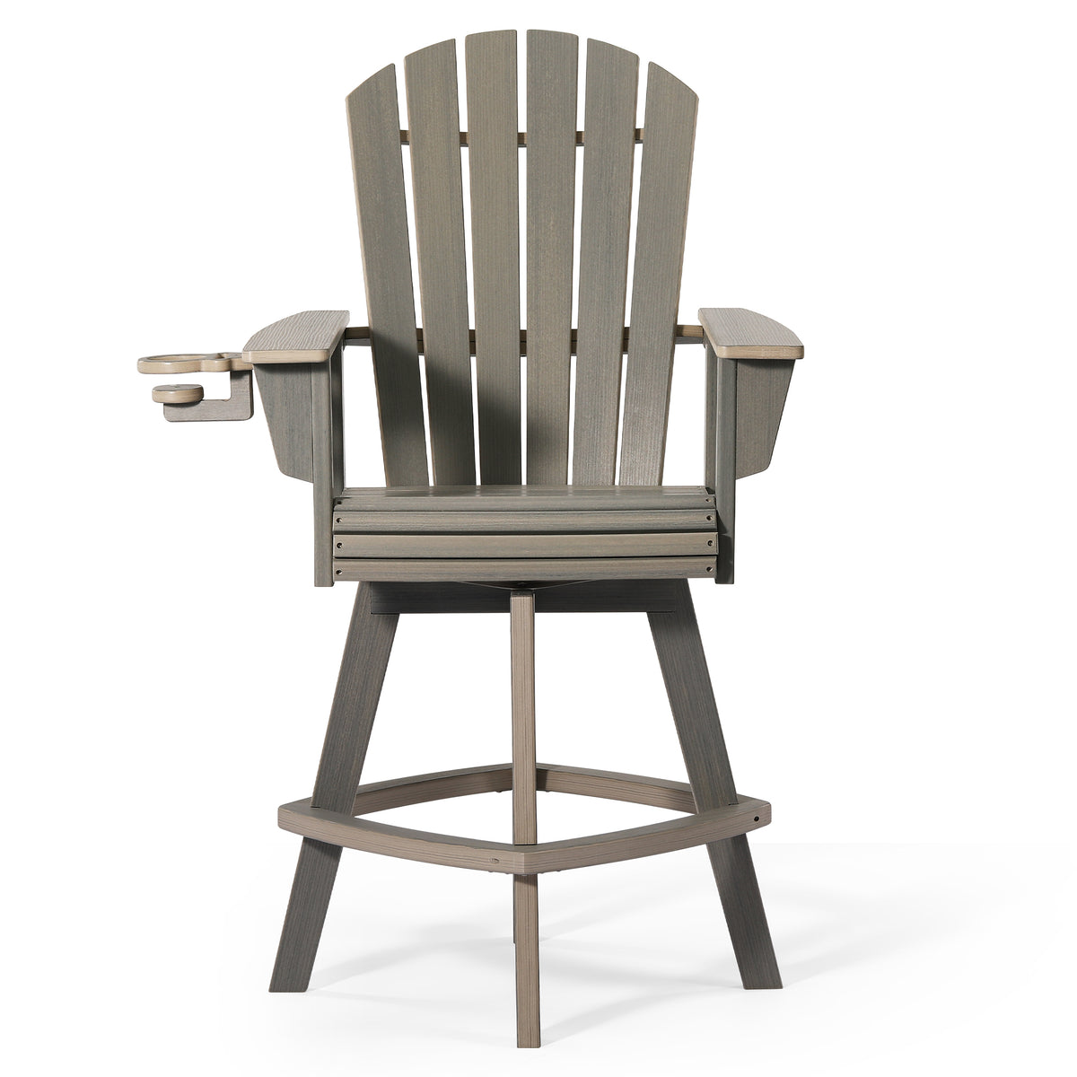 Heritage Ridge Adirondack Swivel Bar Chair With Cup Holder