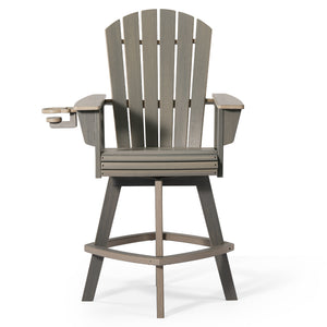 Heritage Ridge Adirondack Swivel Bar Chair With Cup Holder