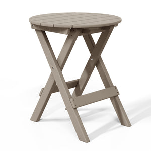 Tuscany All-Weather Outdoor Patio Round Folding Dining Table (24" Top)