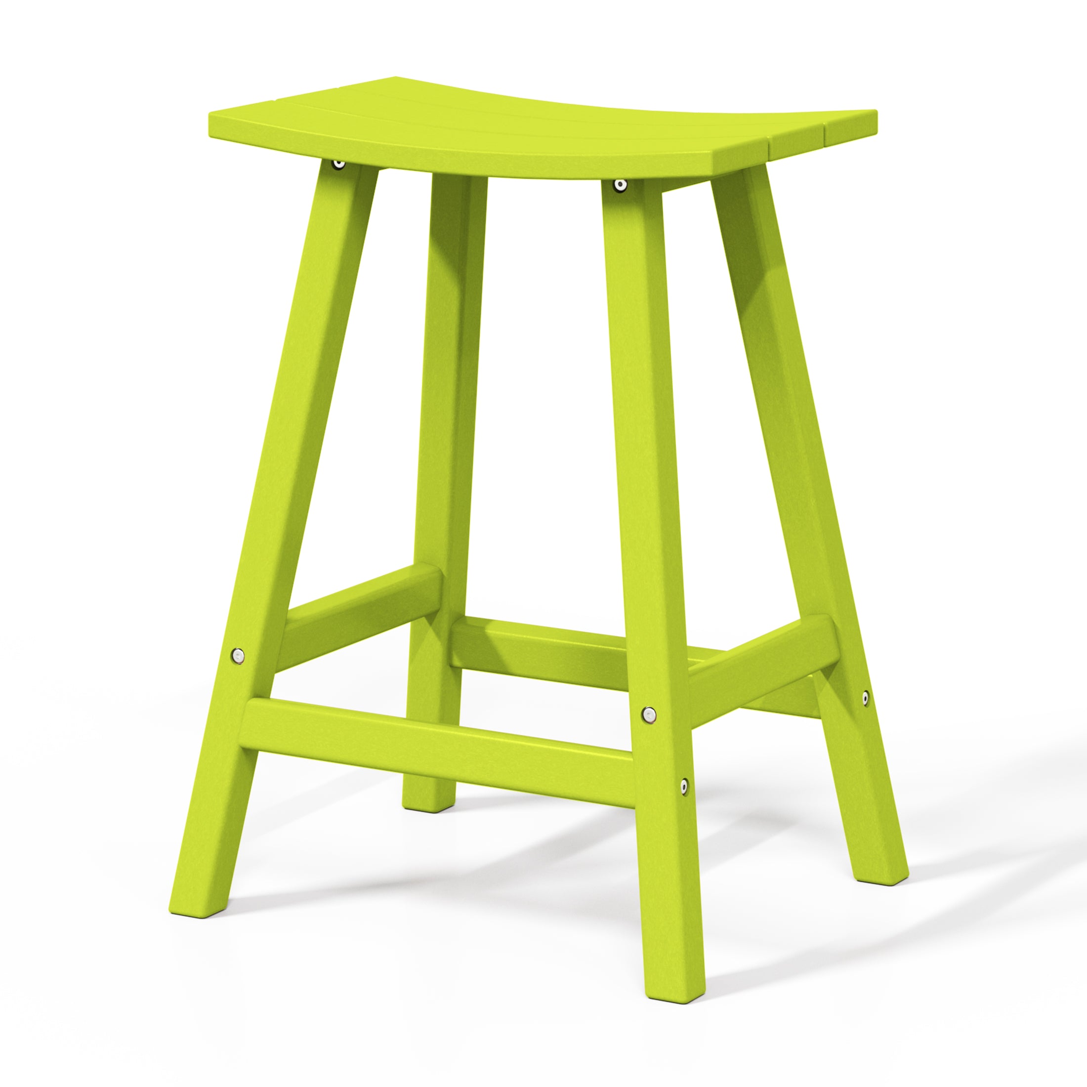 Stockholm All-Weather Outdoor Saddle Counter Stool (24" Height)