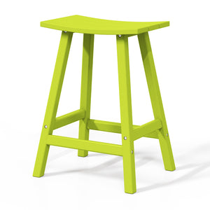 Stockholm All-Weather Outdoor Saddle Counter Stool (24" Height)