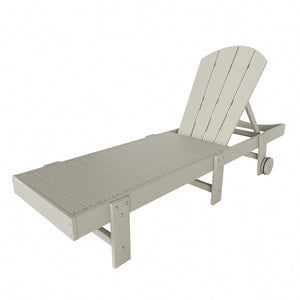Chatham All-Weather Outdoor Adirondack Reclining Sun Lounger With Wheels