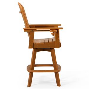 Heritage Ridge Adirondack Swivel Bar Chair With Cup Holder