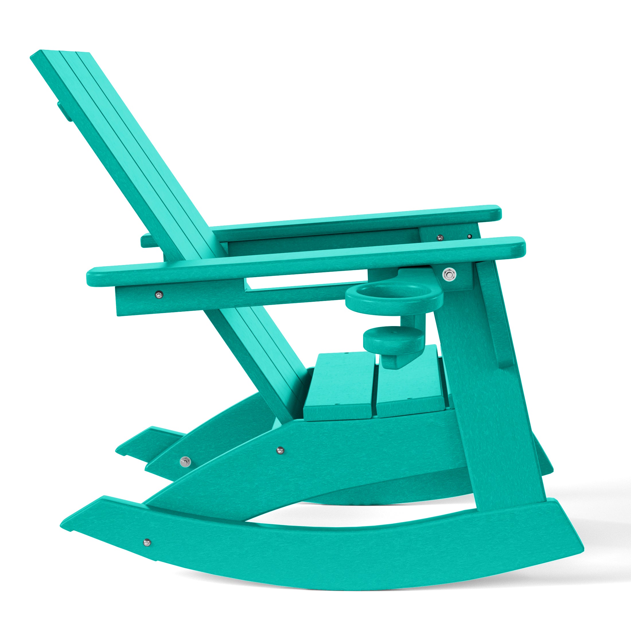 Tiny Terraces Kids Modern Adirondack Rocking Chair with Cup Holder (Set of 2)