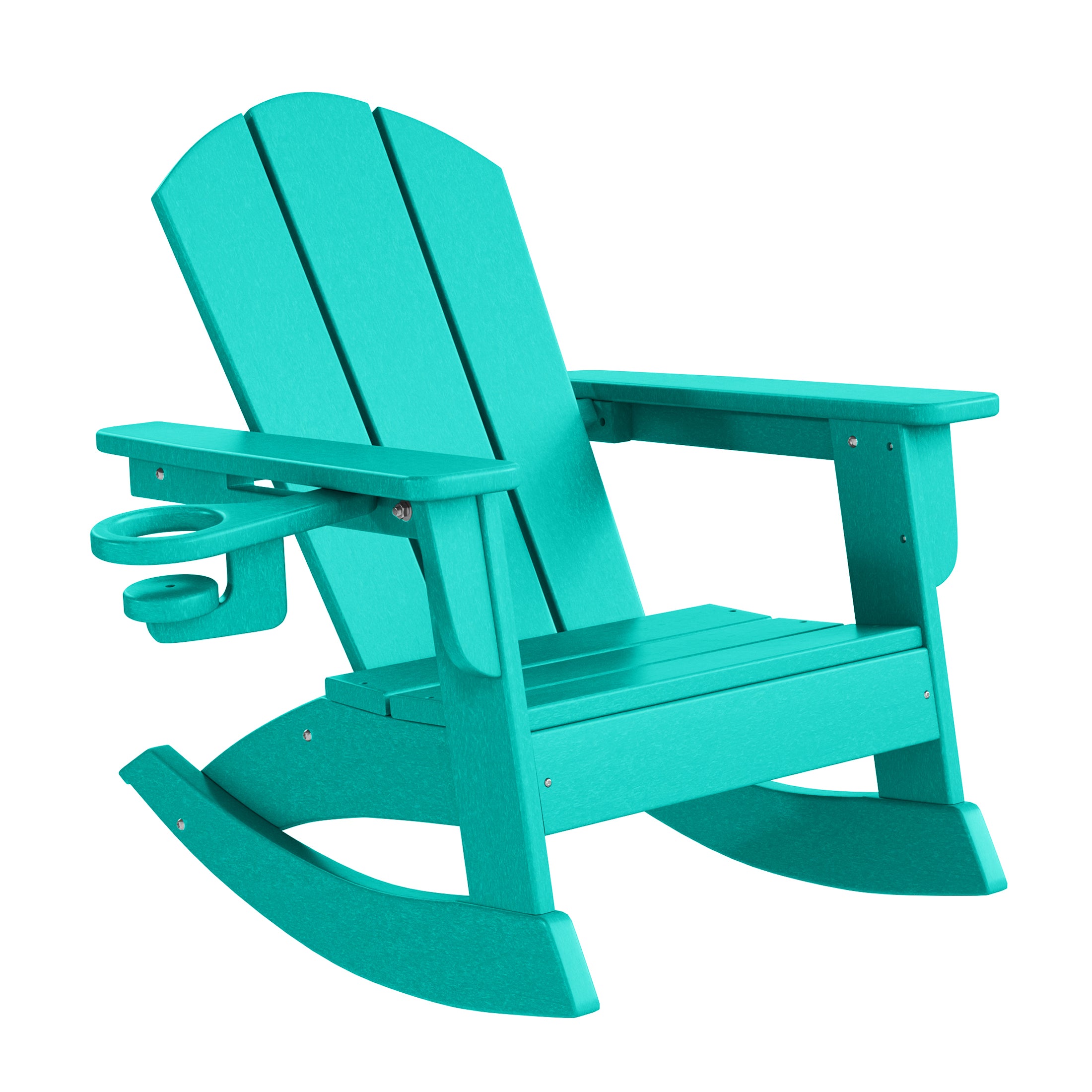 Tiny Terraces Kids Adirondack Rocking Chair with Cup Holder (Set of 2)