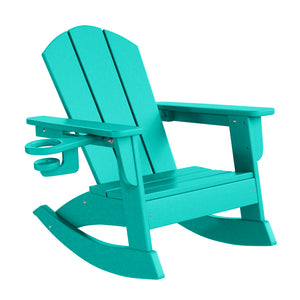Tiny Terraces Kids Adirondack Rocking Chair with Cup Holder (Set of 2)