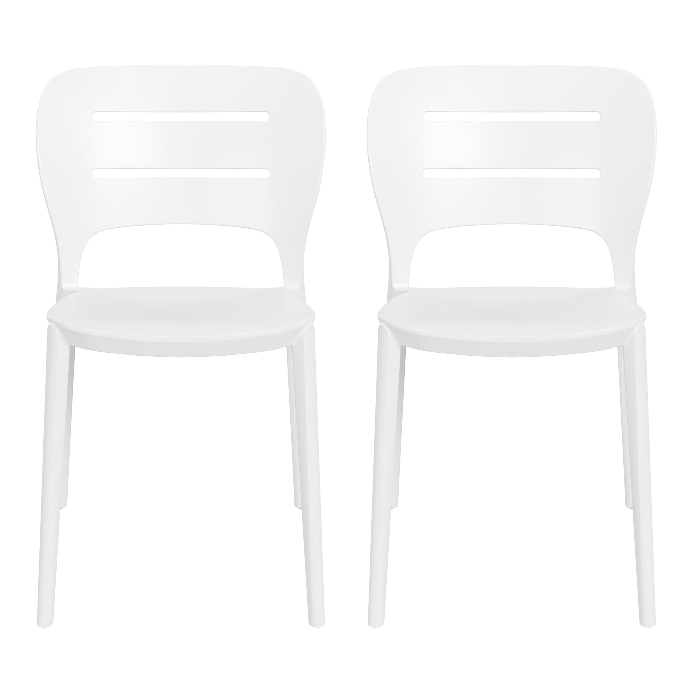 Patio Stacking Dining Side Chair (Set of 2)