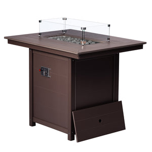 Sedona Rectangular 34" X 46" Counter Fire Pit Table