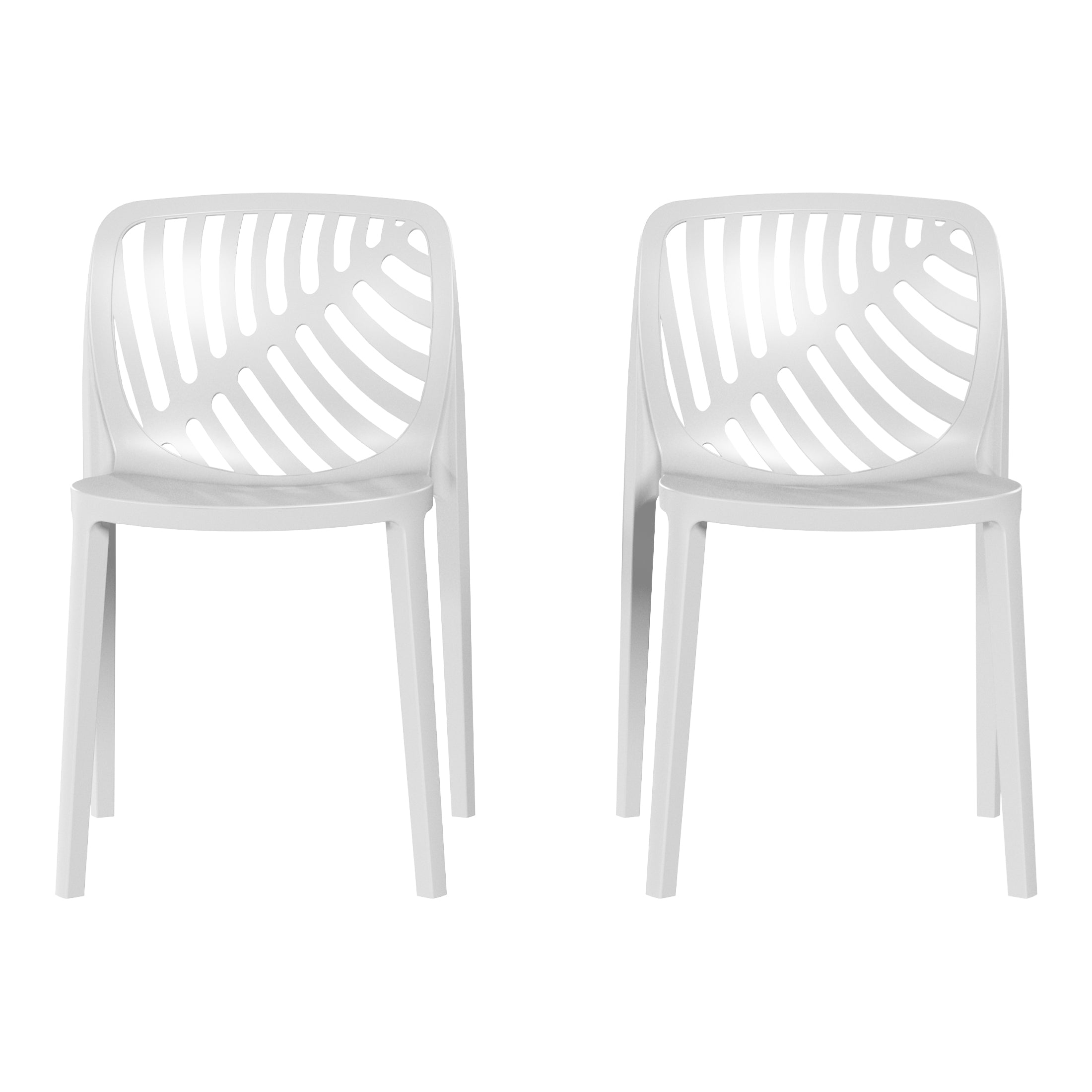 Patio Stacking Dining Side Chair (Set of 2)