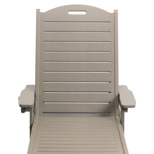 Santa Barbara Reclining Chaise Lounge with Cup Holder and Wheels