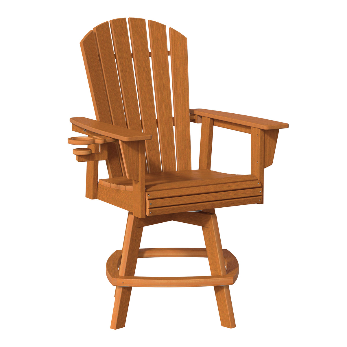 Heritage Ridge Adirondack Swivel Counter Chair With Cup Holder