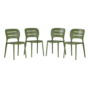 Patio Stacking Dining Side Chair (Set of 4)