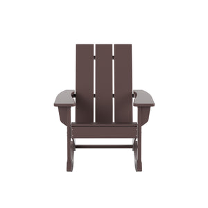 Malibu Modern All-Weather Outdoor Rocking Adirondack Chair