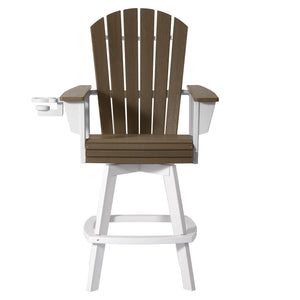 Heritage Ridge Adirondack Swivel Bar Chair With Cup Holder
