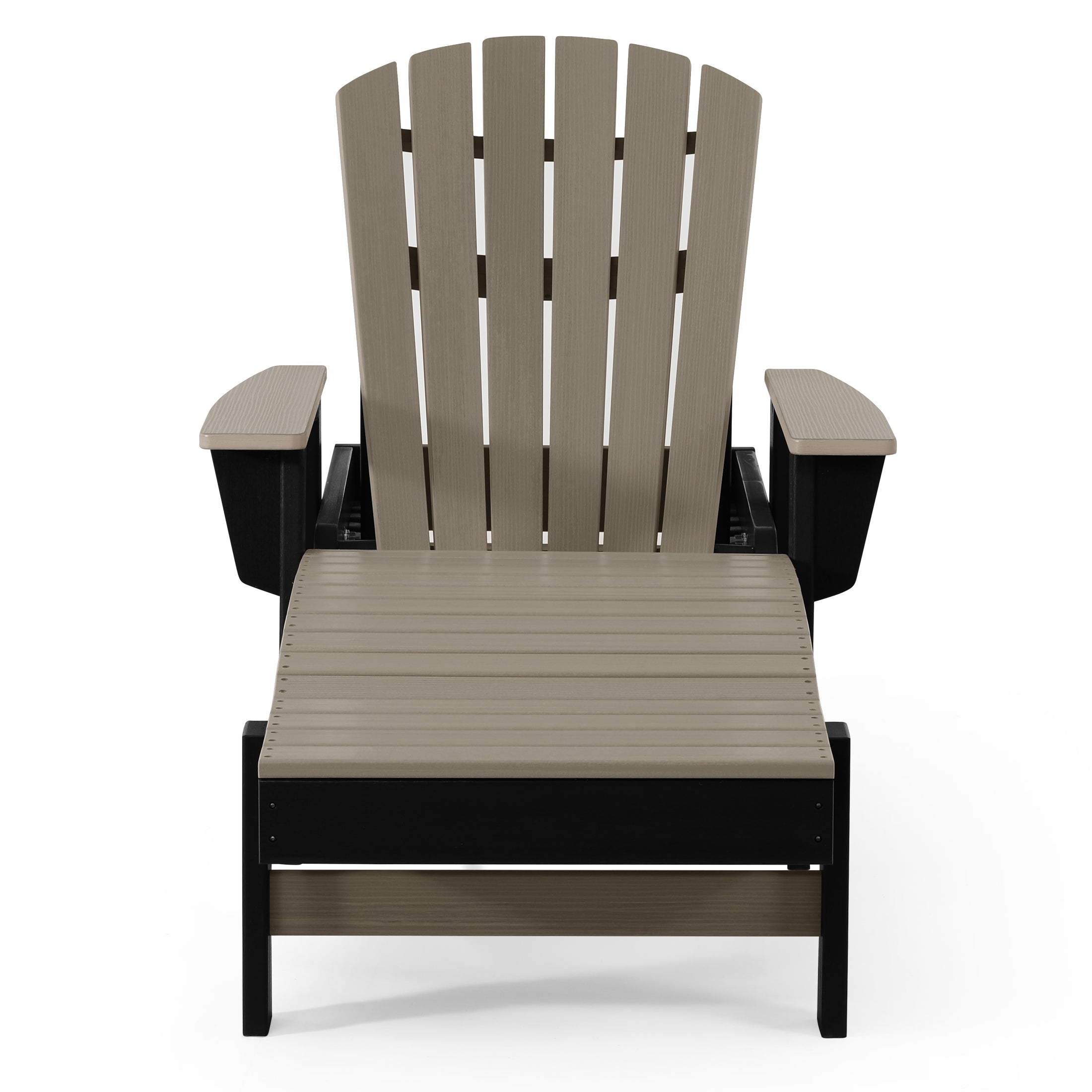 Heritage Ridge Adirondack Chaise Lounge with Arms and Wheels With Cup Holder